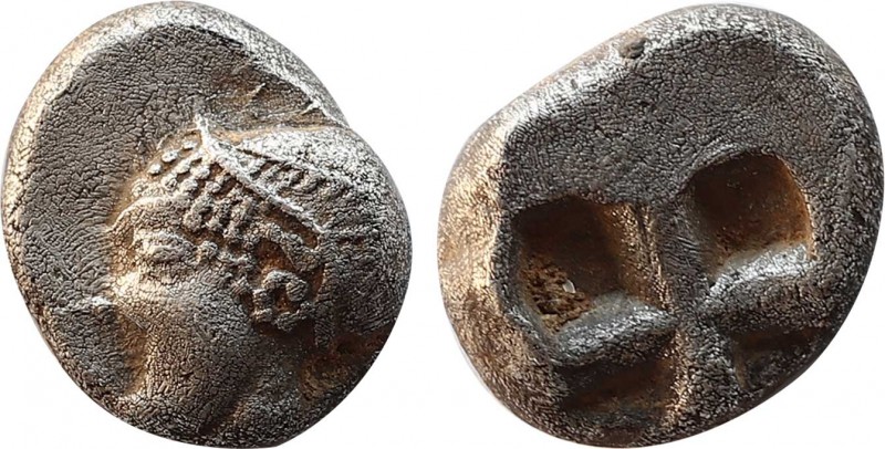 IONIA. Phokaia. Obol (Circa 625/0-522 BC).
Obv: Female head left, wearing helmet...