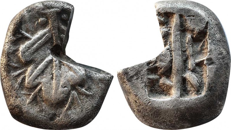 CARIA. Rhodes. Kamiros. Stater (Circa 500-480 BC).
Obv: Fig leaf.
Rev: Two paral...