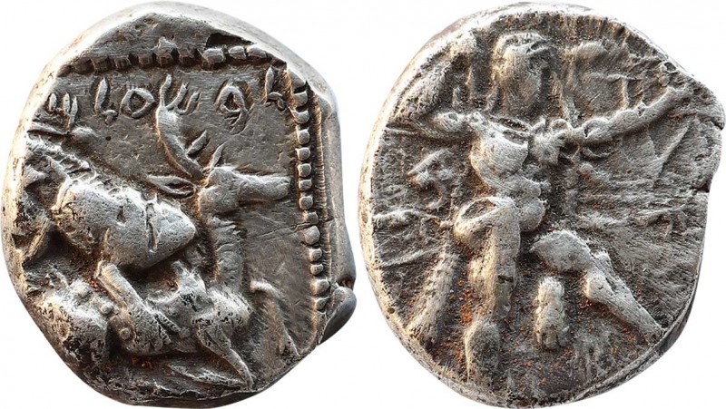 CYPRUS. Kition. Baal Melek II (approx. 425-400 BC).
1/3 stater or tetrobol.
Vs: ...