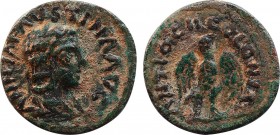 PISIDIA. Antioch. Annia Faustina, Augusta AD 221.
Obv: ANNIA FAVSTINA AVG, draped bust right. Rev: ANTIOCH COLONIA, eagle standing with opened wings....