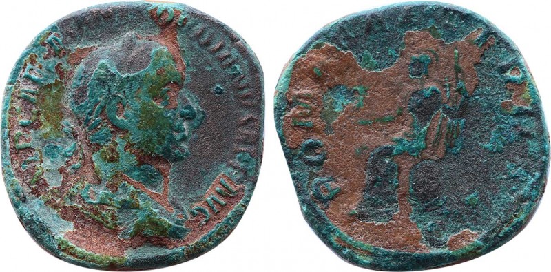 GORDIAN II (238). Sestertius. Rome.
Obv: IMP CAES M ANT GORDIANVS AFR AVG.
Lau...