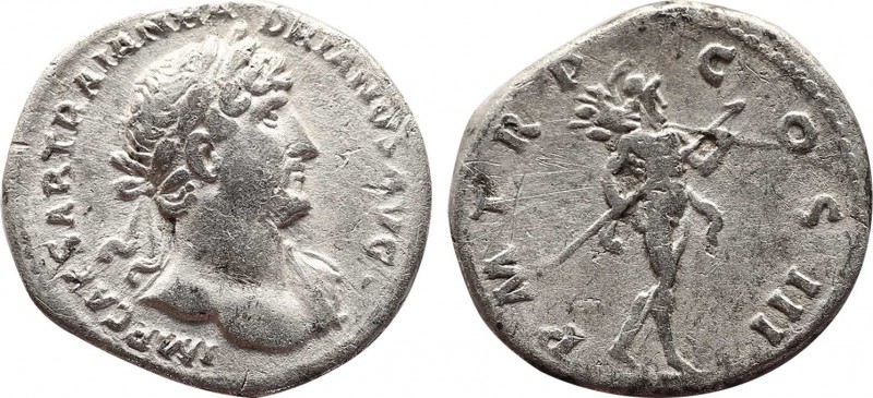 HADRIAN (117-138). Denarius. Rome. Obv: IMP CAESAR TRAIAN HADRIANVS AVG. Laureat...