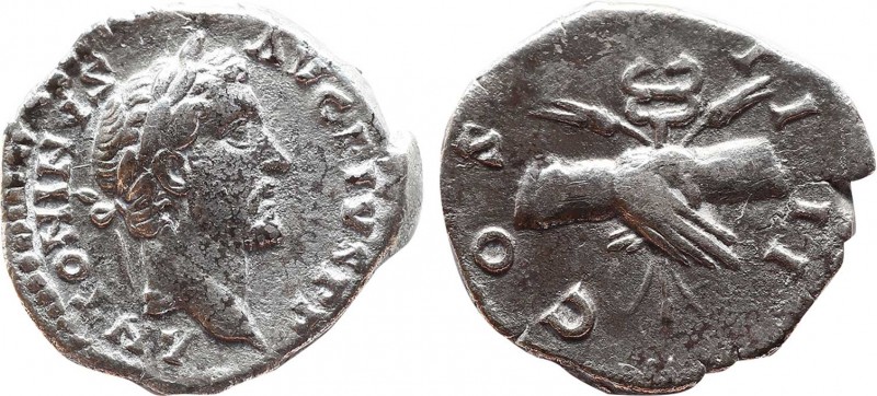 ANTONINUS PIUS (138-161). Denarius. Rome.
Obv: ANTONINVS AVG PIVS P P.
Laureate ...
