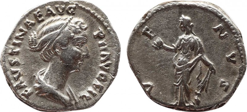 FAUSTINA II (Augusta, 147-175). Denarius. Rome.
Obv: FAVSTINAE AVG PII AVG FIL.
...