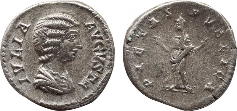 JULIA DOMNA (Augusta, 193-217). Denarius. Laodicea.
Obv: IVLIA AVGVSTA.
Draped b...