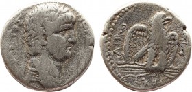 SYRIA. Seleucis and Pieria. Antioch. Nero, 54-68. Tetradrachm.
Obv: NEPΩN KAIΣAP Σ-EBAΣTOΣ Laureate bust of Nero to right, wearing aegis.
Rev: ETOYΣ A...
