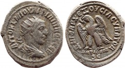 SYRIA. Seleucis and Pieria. Antioch. Philip II (247-249). Tetradrachm.
Obv: AYTOK K M IOYΛI ΦIΛIΠΠOC CEB.
Radiate, draped and cuirassed bust right.
Re...