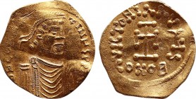 CONSTANTINE IV POGONATUS (668-685). GOLD Tremissis. Constantinople.
Obv: δ N CONSTANTINЧS P P AV.
Diademed, draped and cuirassed bust right.
Rev: VICT...