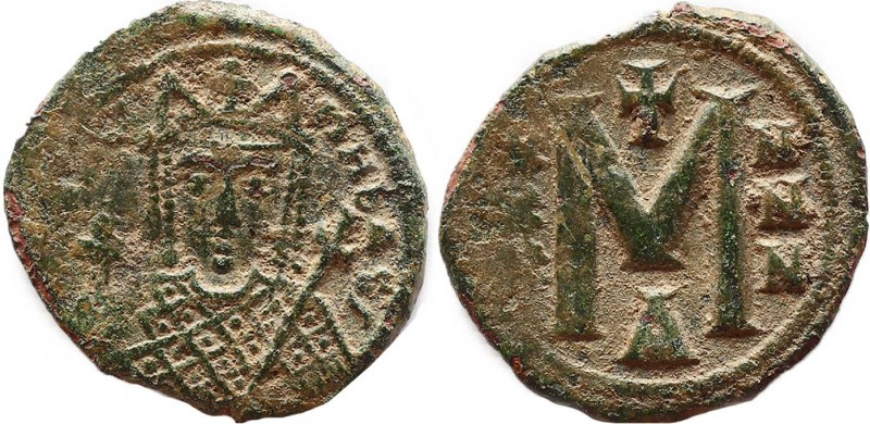 IRENE (797-802). Follis. Constantinople.
Obv: ЄIRINH ЬAS.
Crowned facing bust, h...