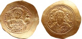 MICHAEL VII DUCAS (1071-1078). GOLD Histamenon Nomisma. Constantinople.
Obv: IC - XC.
Facing bust of Christ Pantokrator.
Rev: + MIXAHΛ BACIΛ O Δ.
...