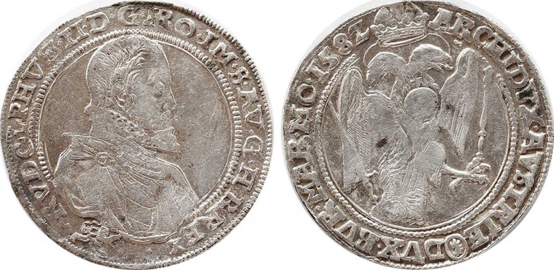 AUSTRIA, Holy Roman Empire. Rudolf II. Emperor, 1576-1611. AR Taler. Kuttenberg ...