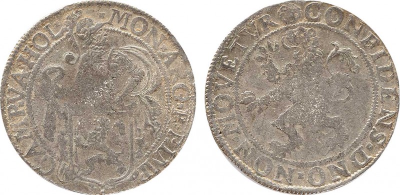 NETHERLANDS. Holland. Lion Dollar or Leeuwendaalder (1576).
Obv: MO NO ARG ORDIN...