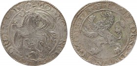 NETHERLANDS. Holland. Lion Dollar or Leeuwendaalder (1589).
Obv: MO NO ARG ORDIN HOL.
Knight standing left, head right, holding up garnished coat-of-a...