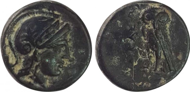 MYSIA. Iolla. Ae (Circa 350-300 BC).
Obv: Helmeted head of Athena right.
Rev: IO...