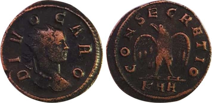 DIVUS CARUS (Died 283). Antoninianus. Rome. Struck under Carinus and Numerian. O...