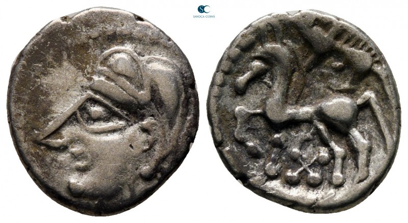 Central Gaul. Lemovices circa 100-60 BC. 
Quinarius AR

15 mm., 1,84 g.


...