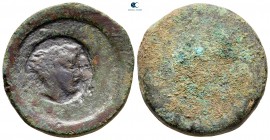 Sicily. Akragas 415-406 BC. c/m. Head of young river-god. Hemilitron Æ