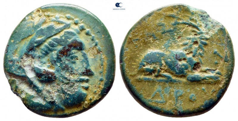 Kings of Macedon. Pella or Amphipolis. Kassander 306-297 BC. 
Bronze Æ

17 mm...