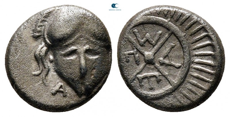 Thrace. Mesembria circa 420-320 BC. 
Diobol AR

10 mm., 1,19 g.



very f...