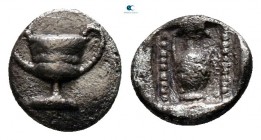 Thraco Macedonian Region. Uncertain mint circa 500-400 BC. Hemiobol AR