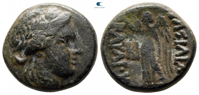 Kings of Thrace. Kabyle mint. Celtic. Kavaros 225-218 BC. 
Bronze Æ

20 mm., ...