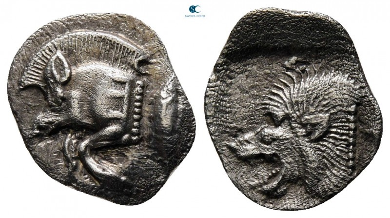 Mysia. Kyzikos circa 480-400 BC. 
Obol AR

14 mm., 0,78 g.



good very f...