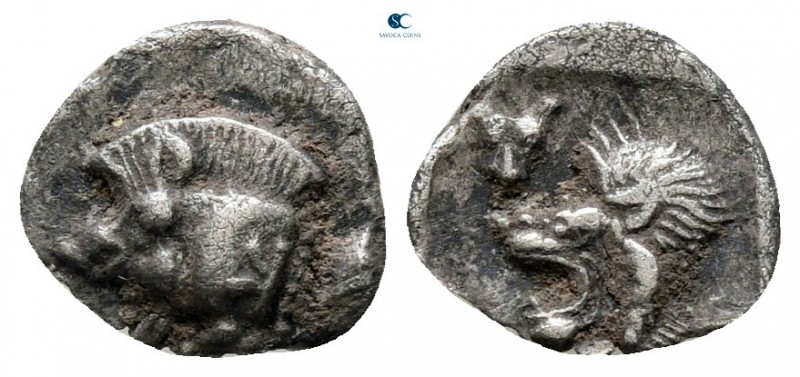 Mysia. Kyzikos circa 480-400 BC. 
Hemiobol AR

9 mm., 0,40 g.



very fin...