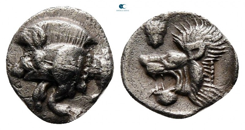 Mysia. Kyzikos circa 480-400 BC. 
Hemiobol AR

8 mm., 0,41 g.



very fin...