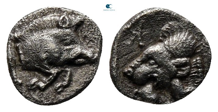 Mysia. Kyzikos circa 480-400 BC. 
Hemiobol AR

6 mm., 0,33 g.



very fin...