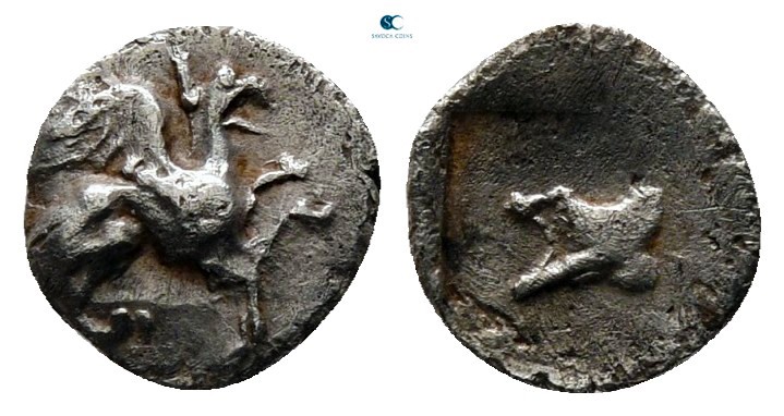 Troas. Assos circa 480-450 BC. 
Tetartemorion AR

7 mm., 0,20 g.



very ...