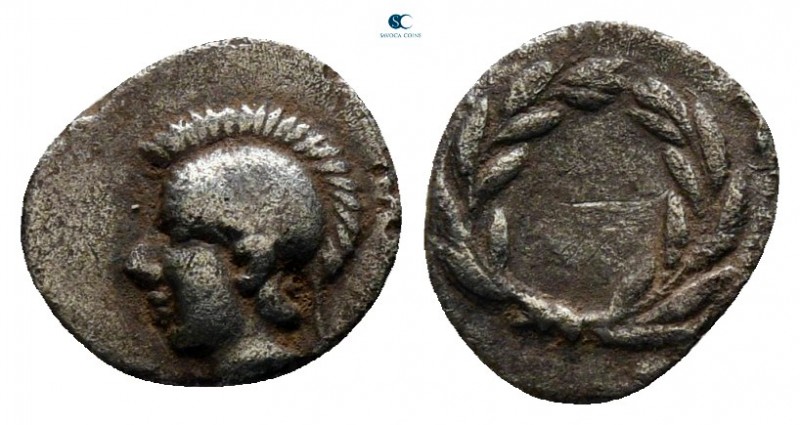 Aiolis. Elaia circa 450-400 BC. 
Hemiobol AR

7 mm., 0,25 g.



very fine