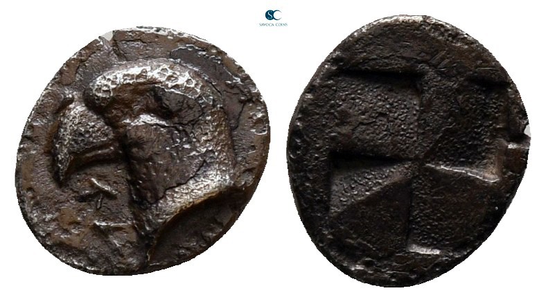 Aiolis. Kyme circa 450-400 BC. 
Hemiobol AR

8 mm., 0,46 g.



very fine