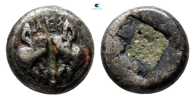 Lesbos. Unattributed Koinon mint circa 550-480 BC. 
BI 1/24 Stater

6 mm., 0,...