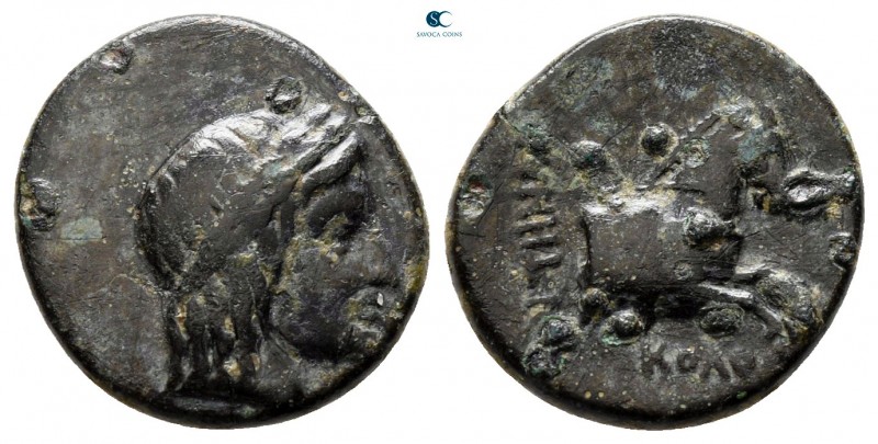 Ionia. Ephesos circa 360-280 BC. 
Bronze Æ

14 mm., 1,94 g.



nearly ver...