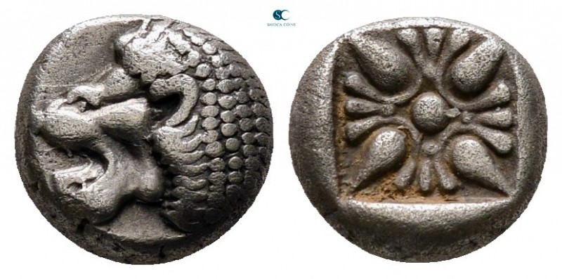 Ionia. Miletos circa 520-480 BC. 
Diobol AR

7 mm., 1,14 g.



very fine