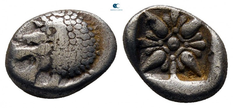 Ionia. Miletos circa 520-480 BC. 
Diobol AR

10 mm., 0,95 g.



very fine