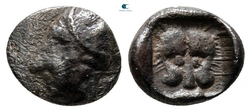 Caria. Uncertain mint circa 500-400 BC. 
Obol AR

8 mm., 0,62 g.



nearl...