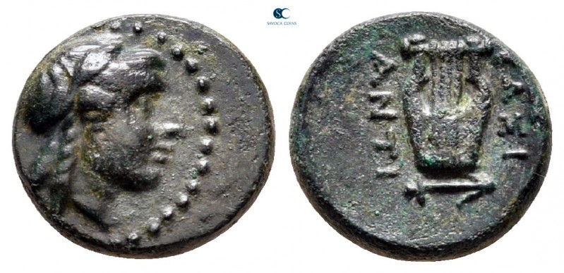 Seleukid Kingdom. Sardeis. Antiochos II Theos 261-246 BC. 
Bronze Æ

11 mm., ...