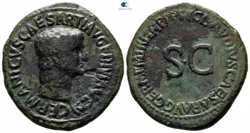 Germanicus AD 37-41. Sruck under Claudius AD 50-54. Rome
As Æ

32 mm., 11,63 ...