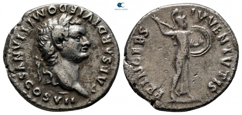 Domitian AD 81-96. Rome
Denarius AR

18 mm., 3,27 g.



very fine