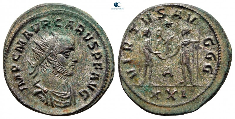 Carus AD 282-283. Antioch
Antoninianus Æ silvered

22 mm., 4,59 g.



ver...