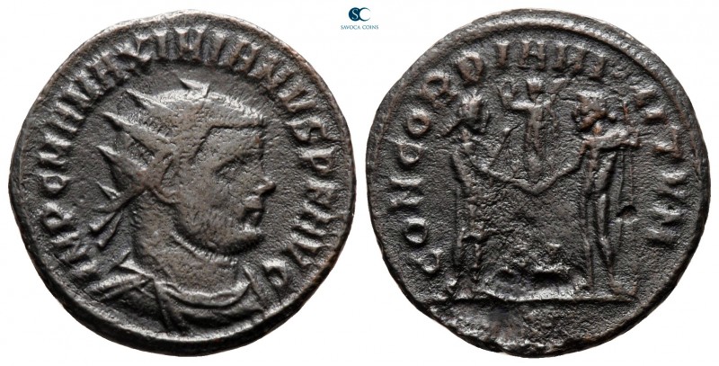 Maximianus Herculius AD 286-305. Cyzicus
Radiatus Æ

21 mm., 2,84 g.



v...