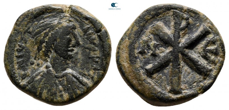 Justin I AD 518-527. Nikomedia
Pentanummium Æ

14 mm., 2,13 g.



very fi...