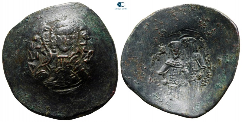 Alexius III Angelus-Comnenus AD 1195-1203. Constantinople
Trachy Æ

30 mm., 4...