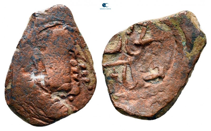 circa AD 700-800. Gurjara-Pratihara empire of northern India
Dramma AE

14 mm...