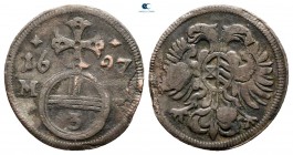 Germany. Silesia, Brieg. Leopold I AD 1657-1705. 3 Penny