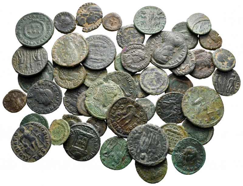 Lot of ca. 50 late roman bronze coins / SOLD AS SEEN, NO RETURN! 

nearly very...