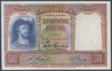 500 pesetas. April 25, 1931. Without series. (Edifil 2017: 361). AU.