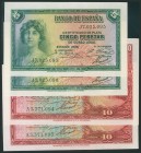 Set of 2 correlative pairs of 5 Pesetas and 10 Pesetas issued in 1935 and with series J and A, respectively (Edifil 2017: 363b and 364a). Original siz...