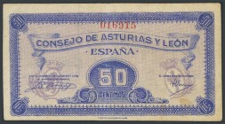 50 Cents. 1937. Without series. (Edifil 2017: 396). VF.